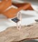 Kite cut  Black Rutilated Quartz engagement ring Vintage Moissanite rose gold ring Cubic Zirconia wedding ring Anniversary Bridal gift product 4
